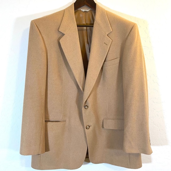 Men’s Camel Hair Sport Coat ?46R Camel Tan Heritage Style Luxury Blazer Classic - Picture 1 of 10